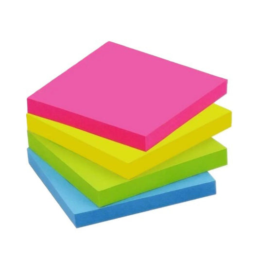 Post-it Notes Neon Colors (100 x 100 mm), 4 pads/pack | Assorted Colors | Sticky Notes | For Note Taking, To Do Lists and Reminders | Clean Removal | Recyclable | 180 sheets/pad | 720 sheets