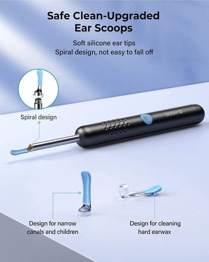 Bebird R1+ (extra accesory) Ear Cleaner,Earpicks Ear Wax Removal Tools with LED Light Visual Earpick Ear Spoon Ear Cleaner for Ear Health Care Ear Cleaning Tool