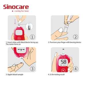 SINOCARE Safe AQ Smart Blood Glucose Monitoring System With 50 tes& Strips And Lancets